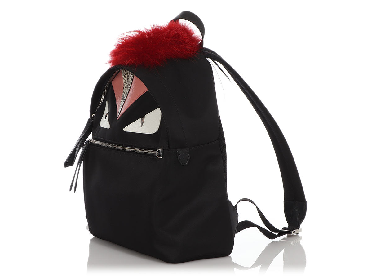 FNDI Medium Black Nylon Monster Backpack
