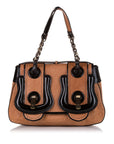 FNDI B. Bag Leather Handbag (SHG-34835)