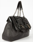 FNDI Black Leather "B Bag"