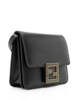 FNDI Calfskin Crystal Fab Small Crossbody Bag (SHF-23094)