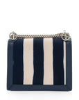 FNDI Calfskin Striped Canvas Kan I Small Shoulder Bag (SHF-yQIdt1)