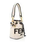 FNDI Canvas Mon Tresor Small Bucket Bag (SHF-20756)