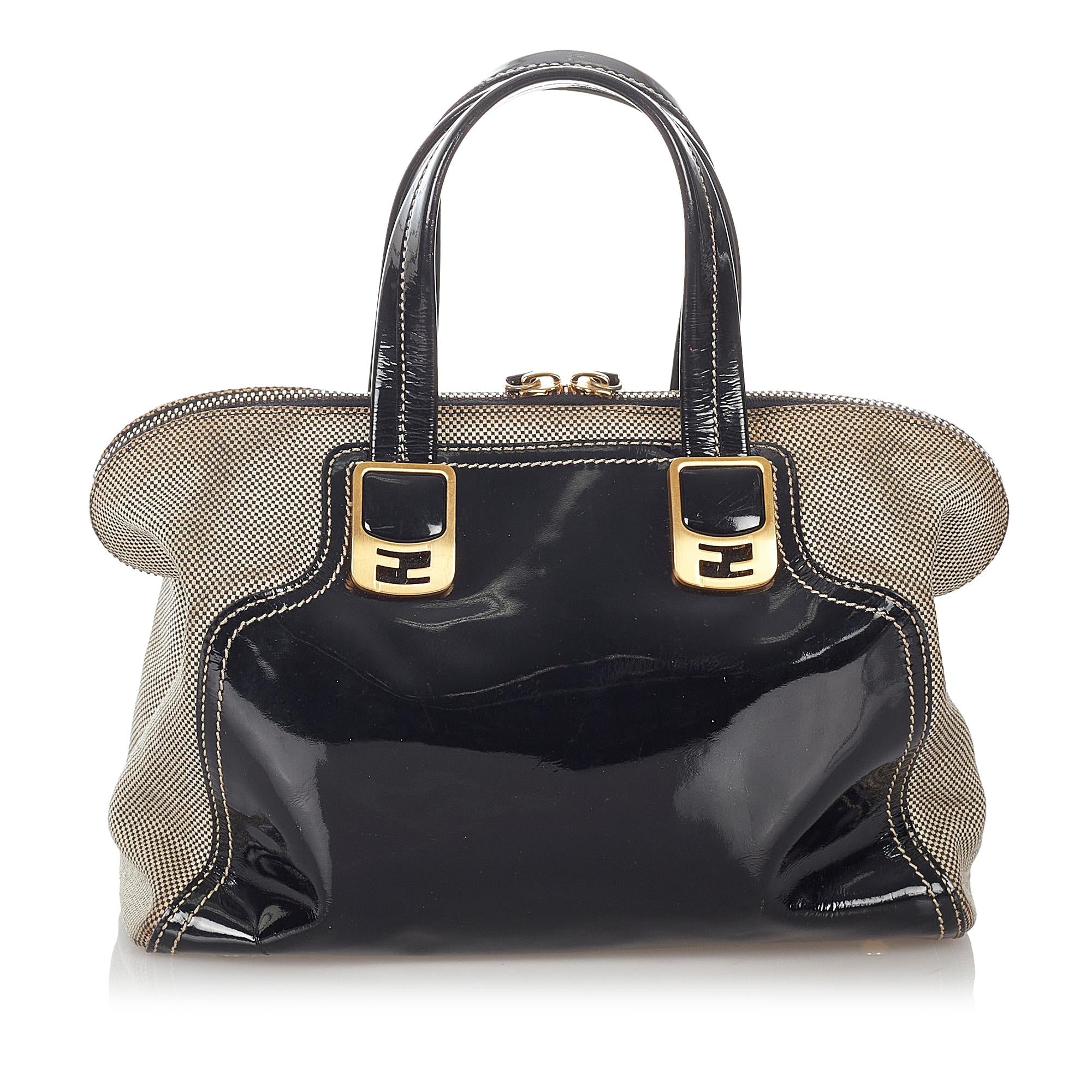 FNDI Chameleon Patent Leather Satchel (SHG-26854)