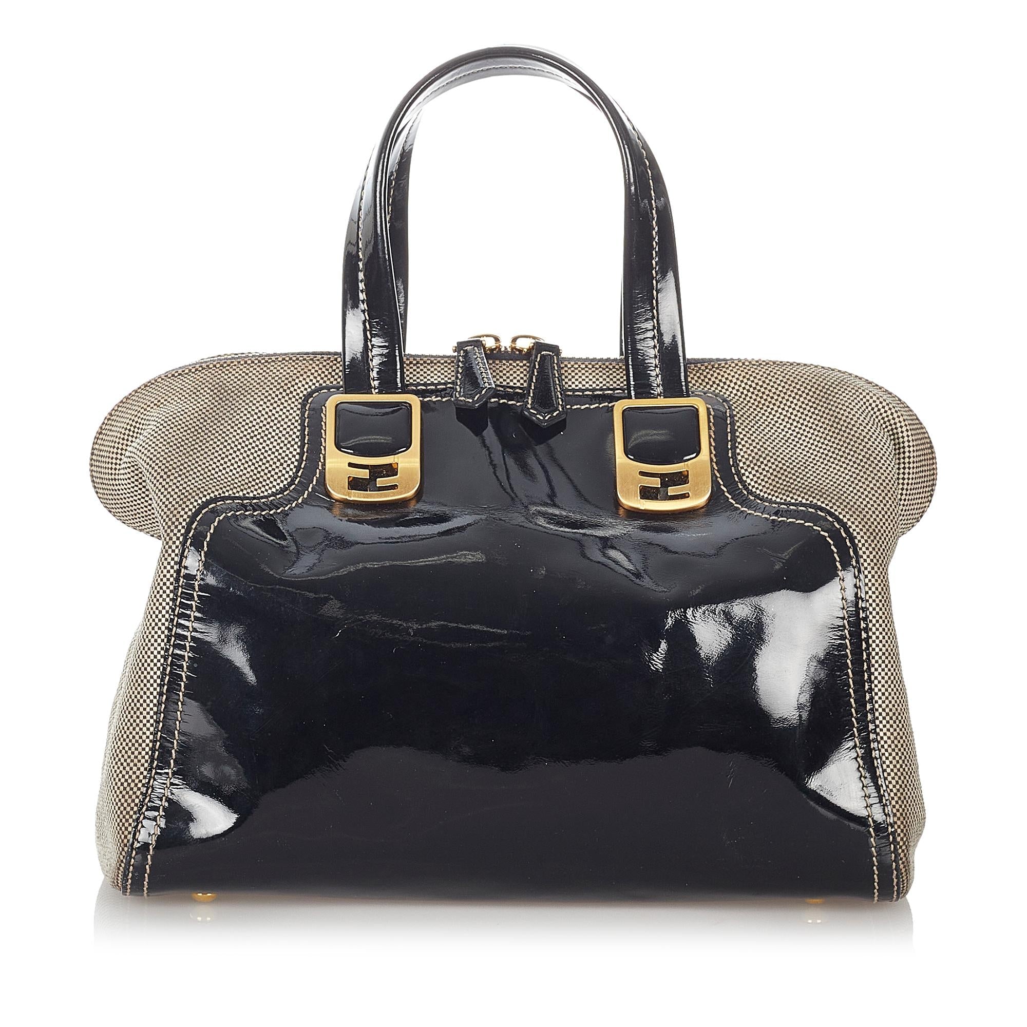 FNDI Chameleon Patent Leather Satchel (SHG-26854)
