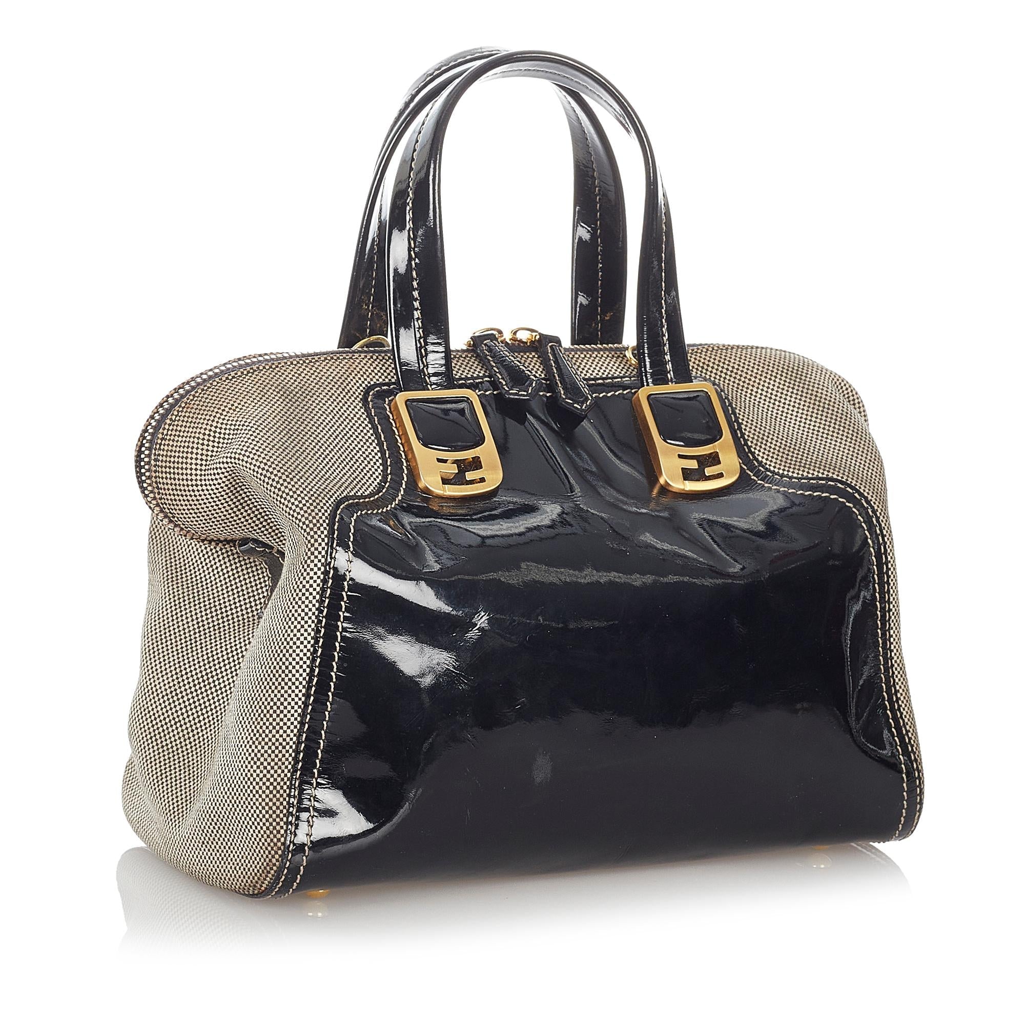 FNDI Chameleon Patent Leather Satchel (SHG-26854)