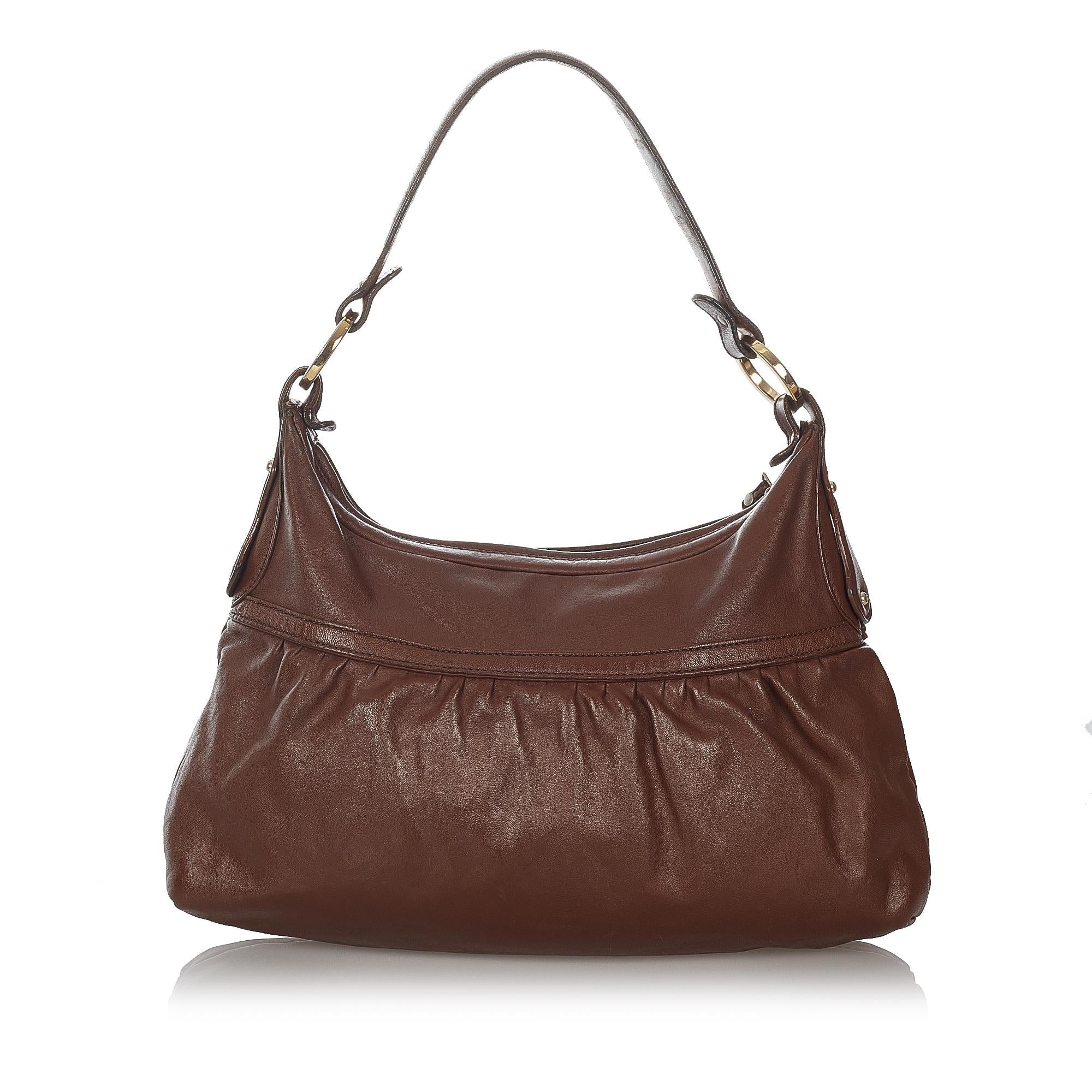 FNDI Chef Leather Shoulder Bag (SHG-26892)