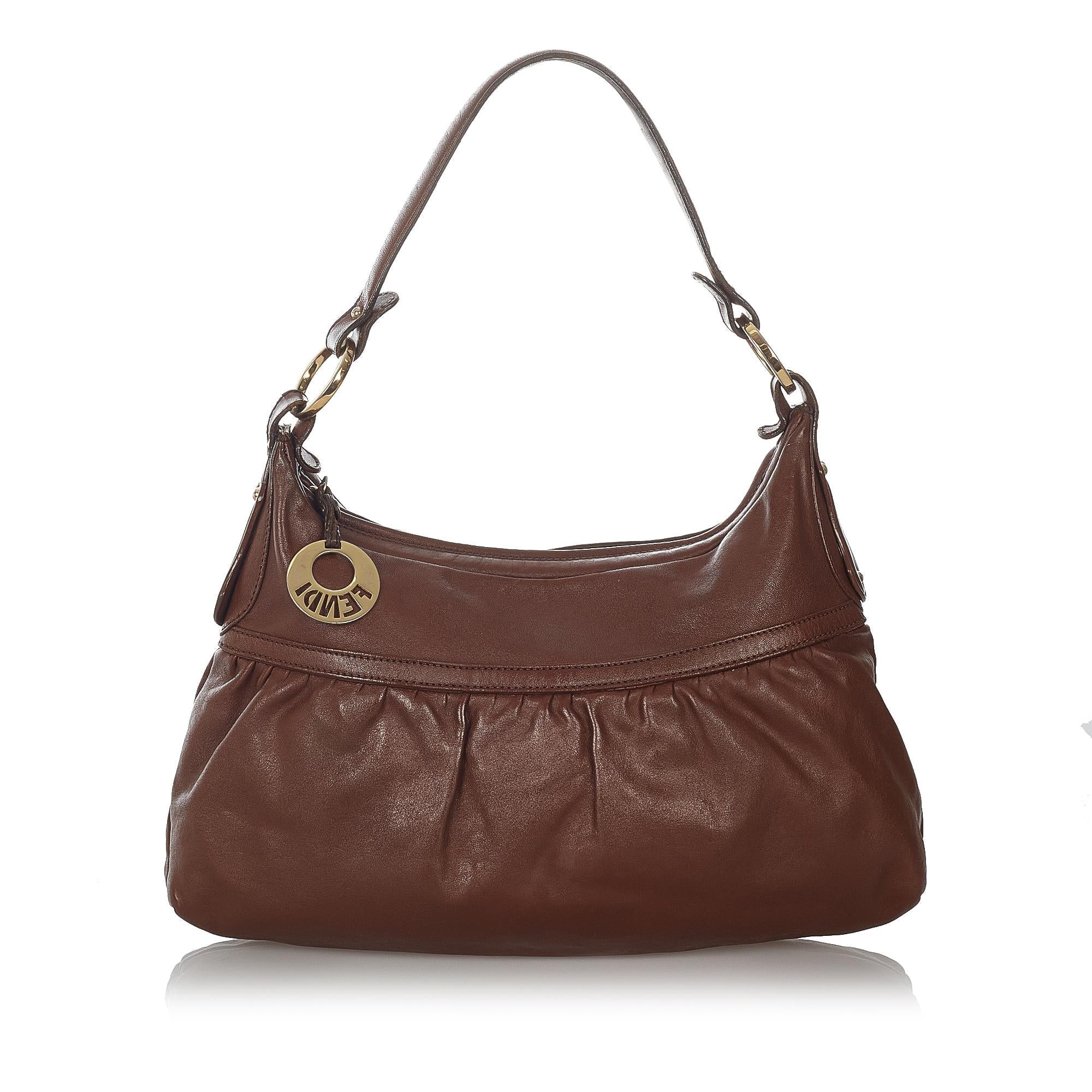 FNDI Chef Leather Shoulder Bag (SHG-26892)