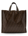 FNDI Coated Canvas Fila Mania Logo Shopper Tote (SHF-17070)