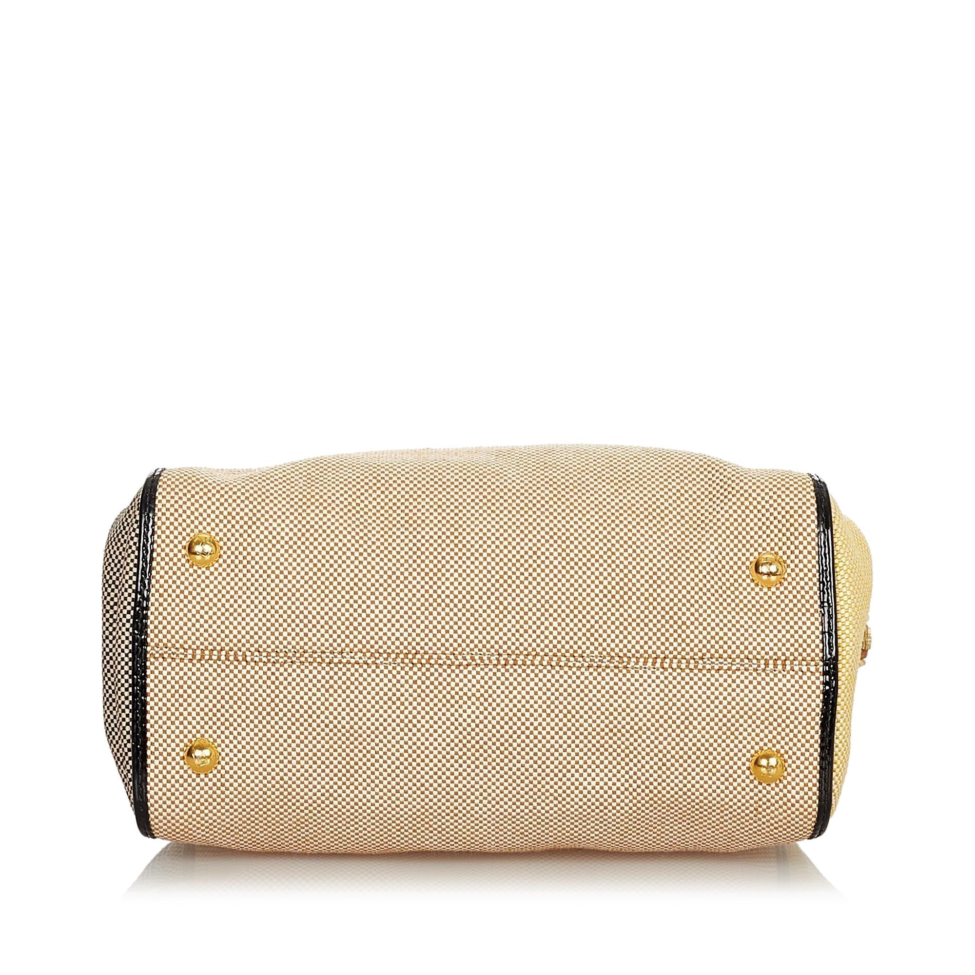 FNDI Colorblock Canvas Chameleon Handbag (SHG-24876)