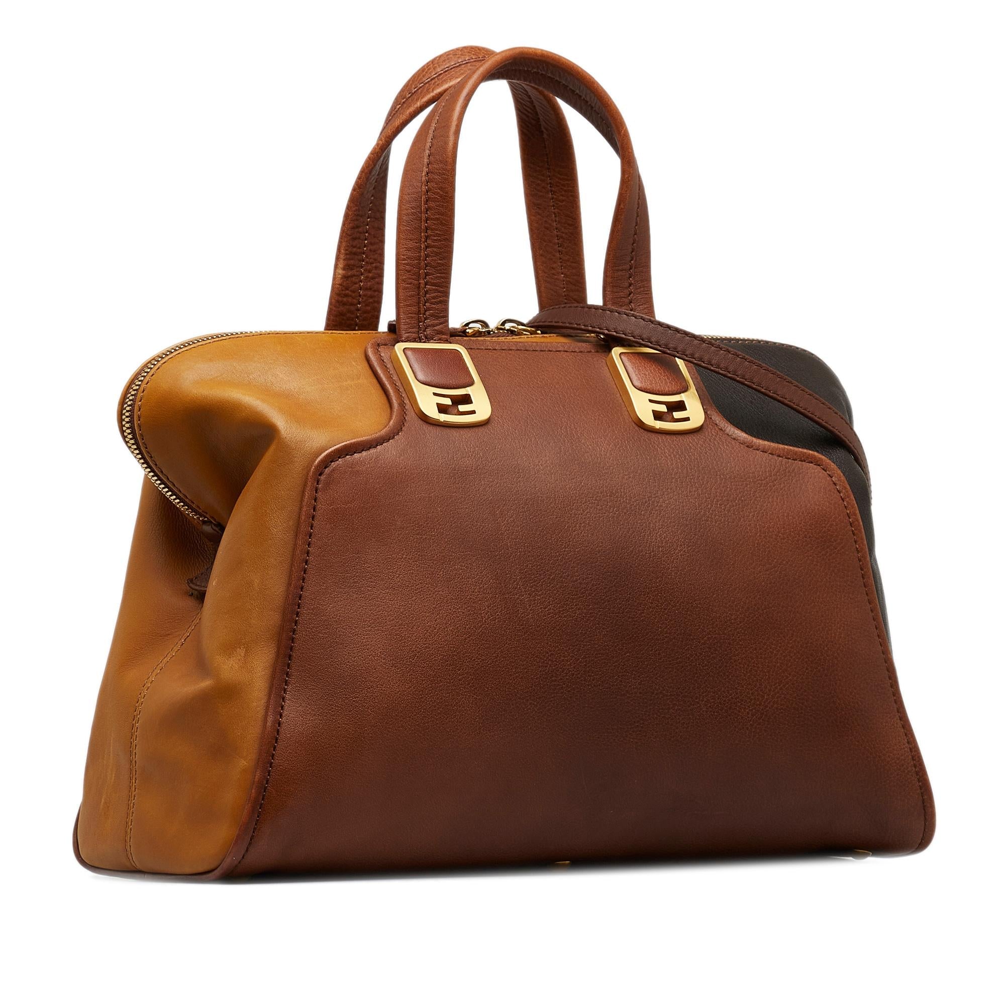 FNDI Colorblock Chameleon Satchel (SHG-io7nju)
