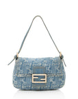 FNDI Denim Mini Baguette Shoulder Bag (SHF-19915)