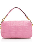 FNDI Embossed Leather FF 1974 Baguette Shoulder Bag (SHF-nc63Ja)