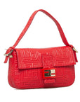 FNDI Embossed Leather Mamma Baguette (SHG-MZAgAO)