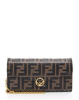 FNDI FF Embossed 1974 Continental Envelope Wallet on Chain (SHF-Vm6c4g)