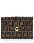 FNDI FF Embossed Calfskin 1974 Envelope Pouch (SHF-qYNeEa)