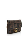 FNDI FF Embossed 1974 Mini Crossbody Bag (SHF-NZatLn)