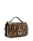 FNDI FF Embossed Calfskin Double Micro Baguette Bag (SHF-yQ8d8d)