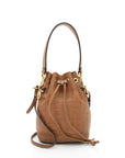 FNDI FF Embossed Calfskin Mon Tresor Mini Bucket Bag (SHF-E3Olct)