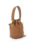 FNDI FF Embossed Calfskin Mon Tresor Mini Bucket Bag (SHF-E3Olct)