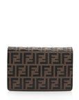 FNDI FF Embossed Calfskin Wallet on Chain Mini Bag (SHF-BJP8ux)
