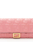 FNDI FF Embossed Calfskin Continental Wallet (SHF-NFEUfq)