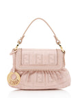 FNDI FF Perforated Leather Chef Mini Flap Bag (SHF-OTJSCU)