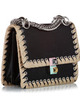 FNDI Kan I Lace Up Leather Crossbody Bag (SHG-27940)