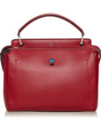 FNDI Large DotCom Leather Satchel (SHG-eJmOzi)