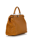 FNDI Large Peekaboo Leather Satchel (SHG-24326)