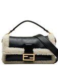FNDI Large Shearling Baguette (SHG-Rdq63a)