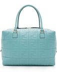 FNDI Leather Large Boston Satchel (SHF-17553)