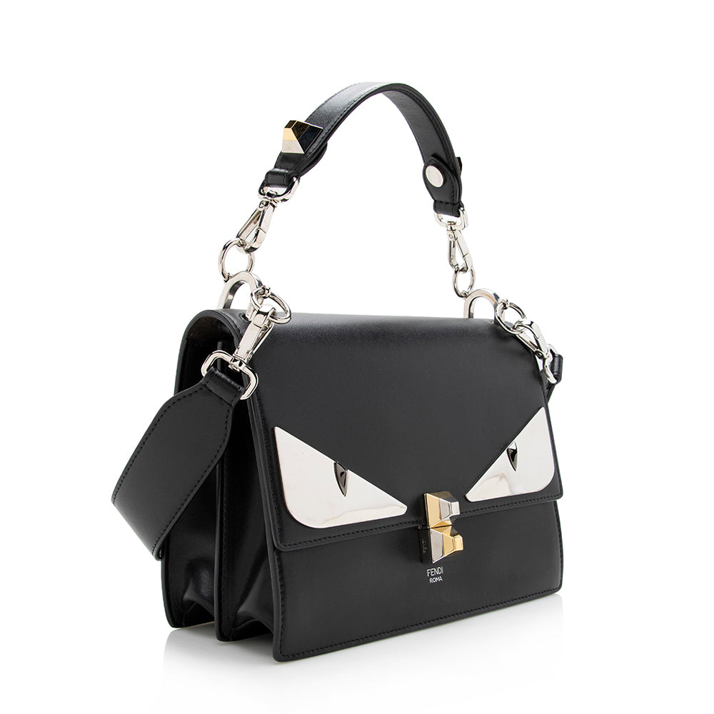 FNDI Leather Monster Eyes Kan I Medium Shoulder Bag (SHF-16010)