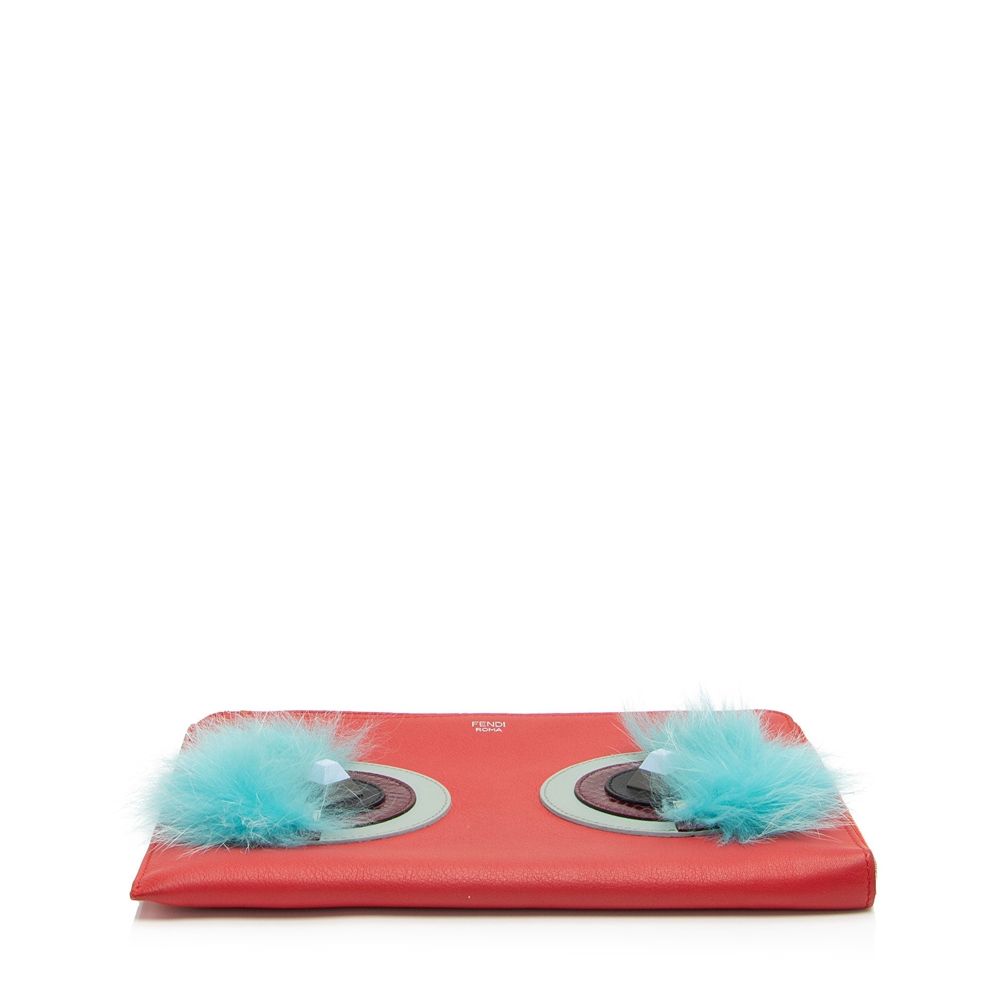 FNDI Leather Monster Zip Clutch (SHF-1L3C25)