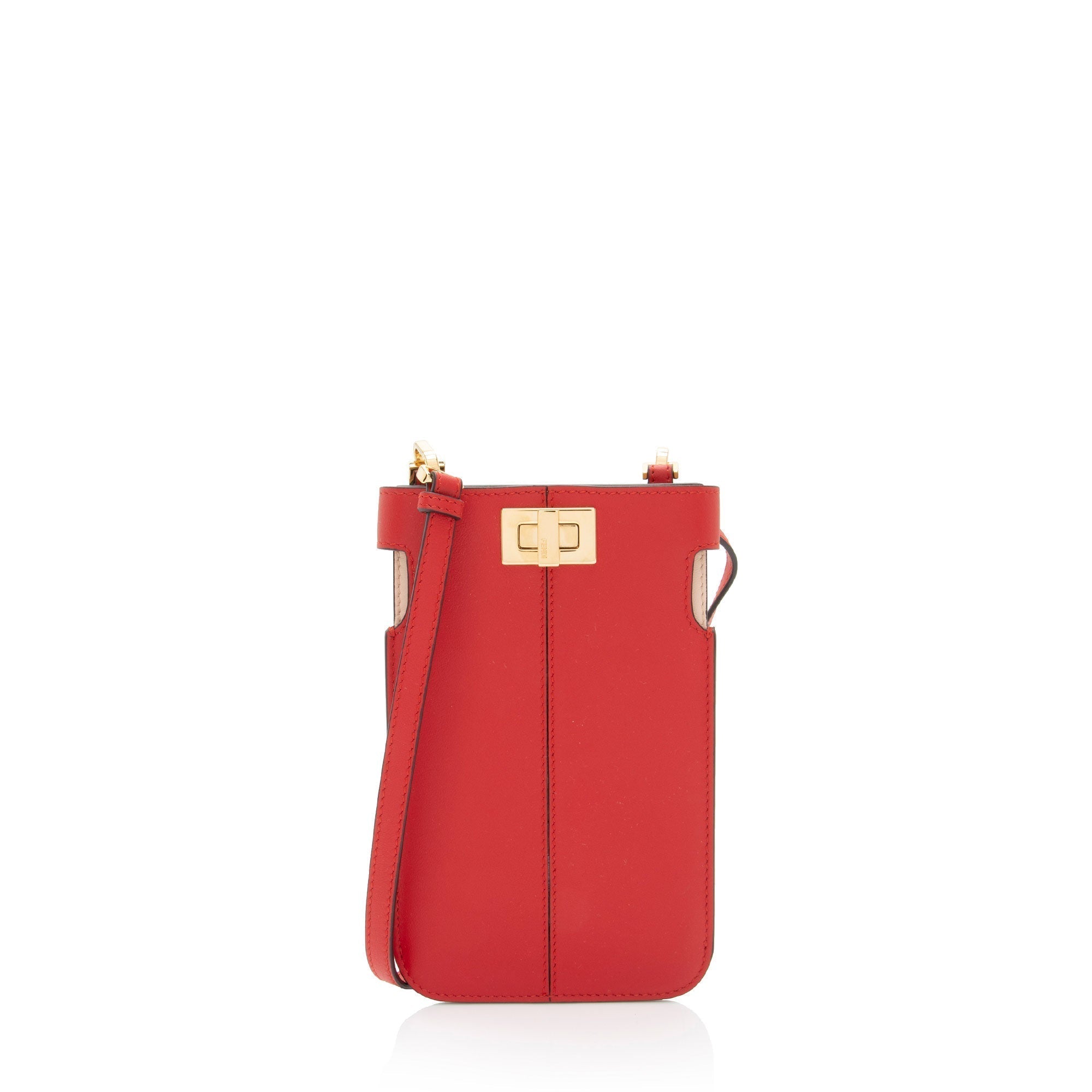 FNDI Leather Peek A Phone Pouch Crossbody (SHF-aRr6gZ)
