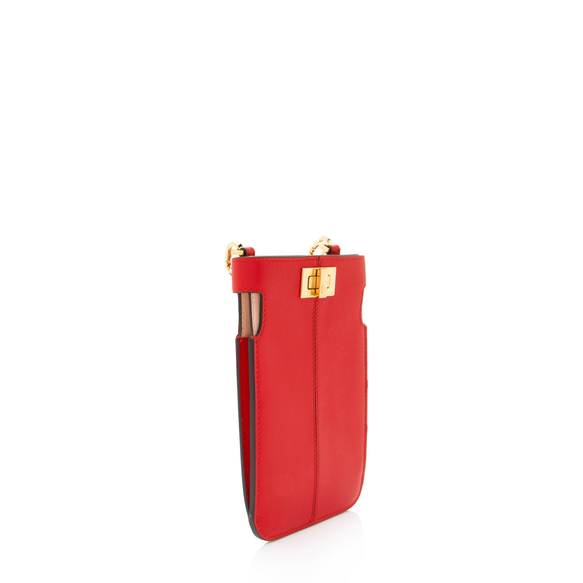 FNDI Leather Peek A Phone Pouch Crossbody (SHF-aRr6gZ)