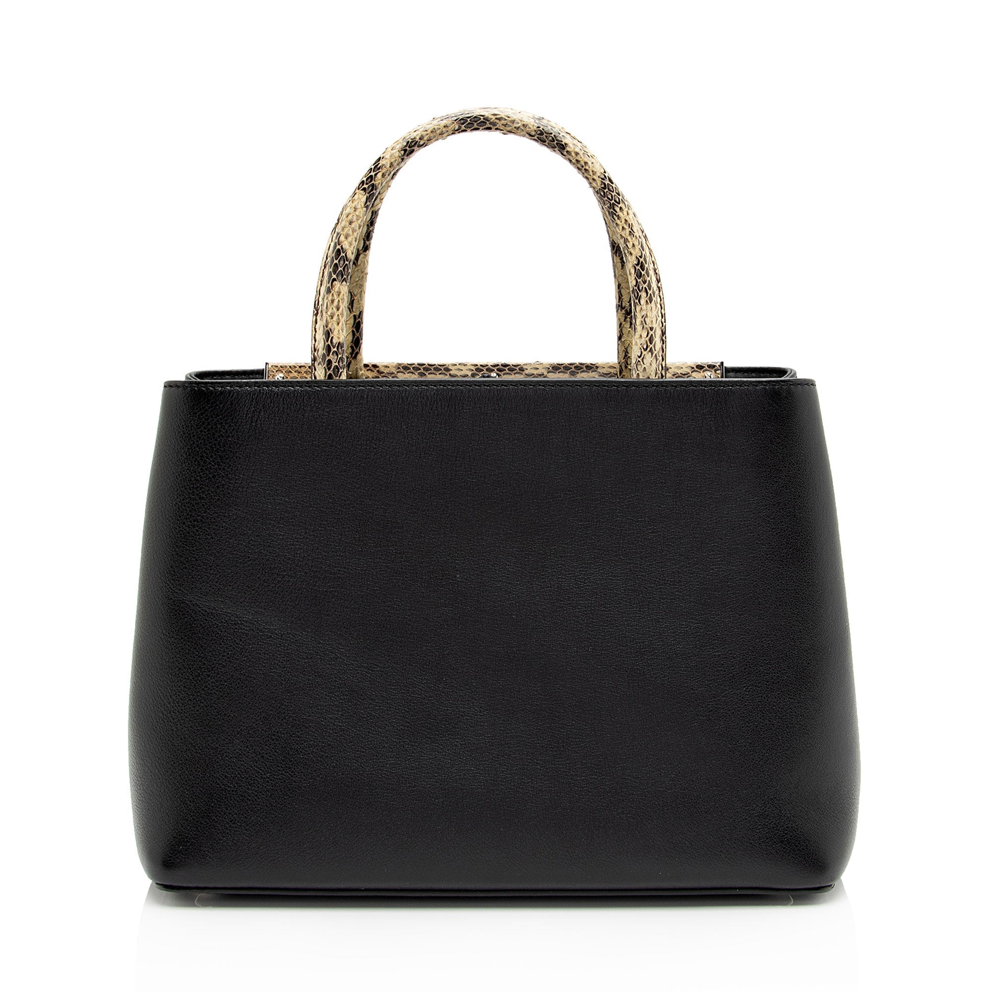 FNDI Leather Python Flowerland Petite 2Jours Tote (SHF-Gcyu5G)