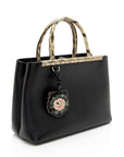 FNDI Leather Python Flowerland Petite 2Jours Tote (SHF-Gcyu5G)
