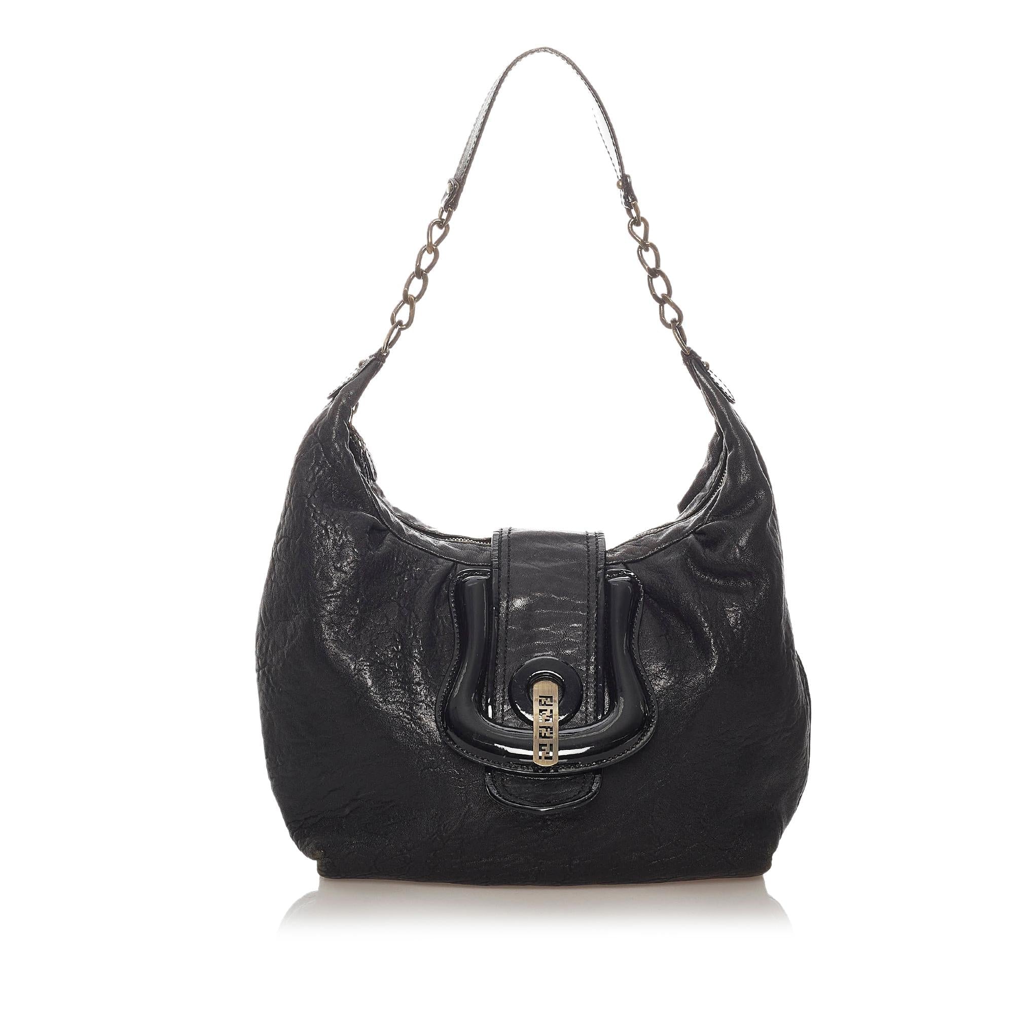 FNDI Leather Shoulder Bag (SHG-27957)
