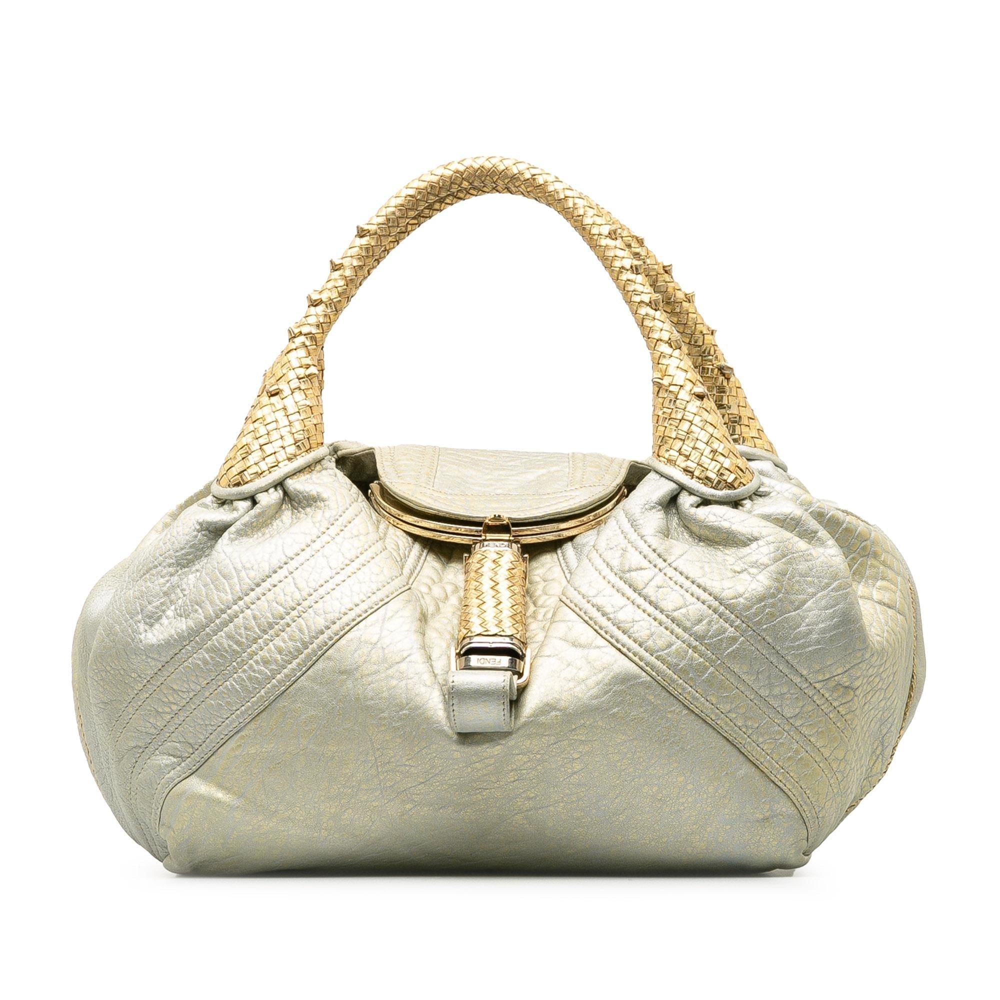 FNDI Leather Spy Handbag (SHG-D0XvGn)