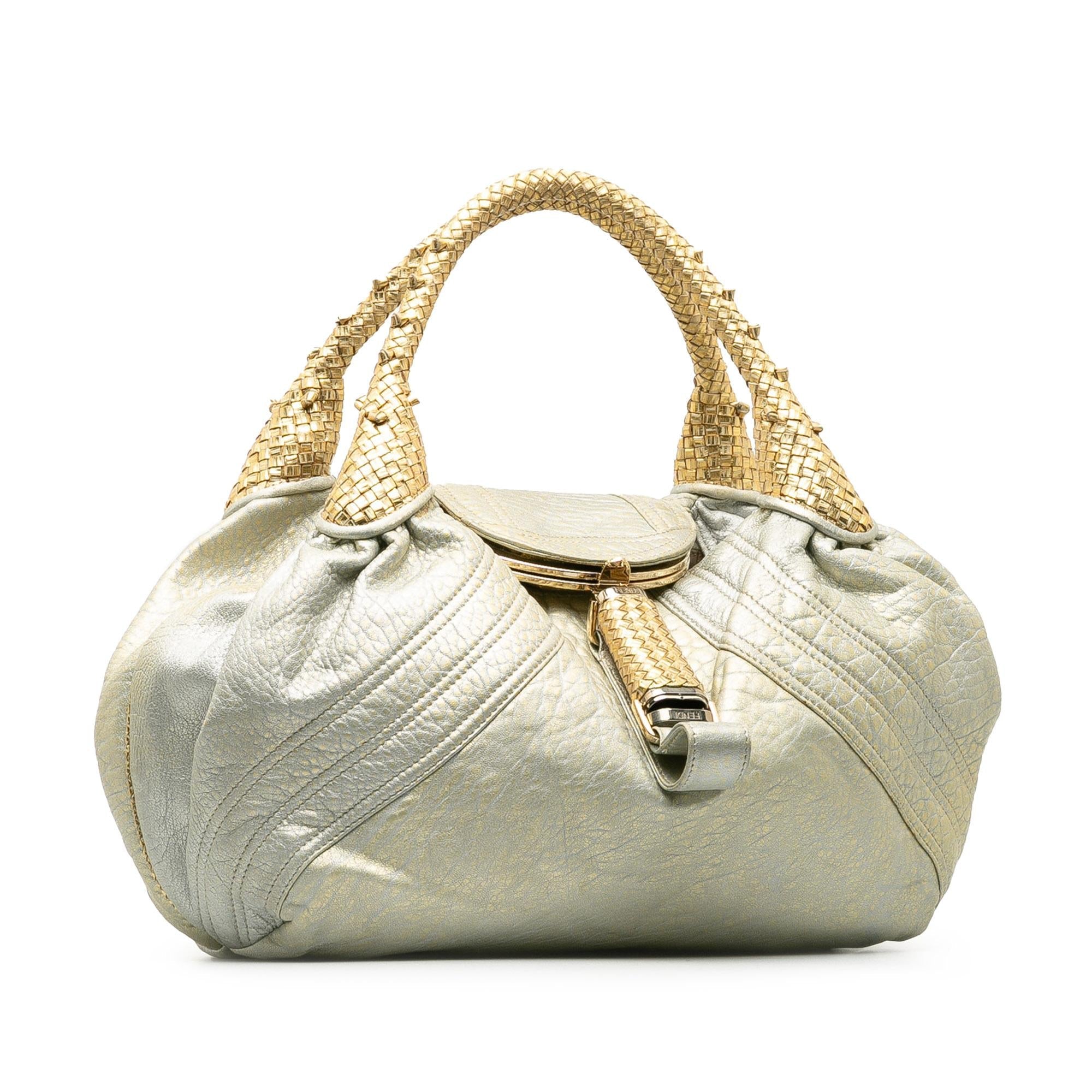 FNDI Leather Spy Handbag (SHG-D0XvGn)