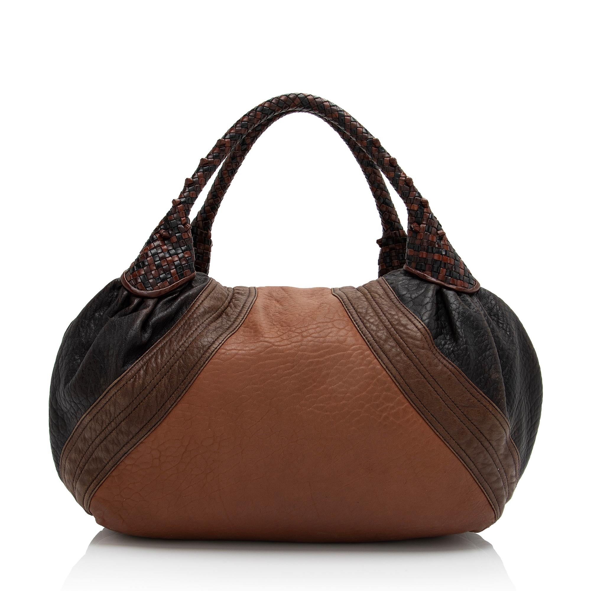 FNDI Leather Spy Satchel (SHF-23172)