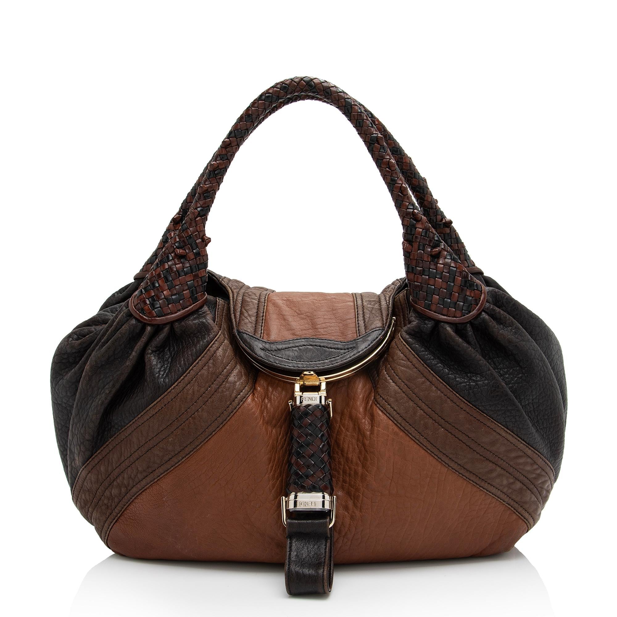 FNDI Leather Spy Satchel (SHF-23172)
