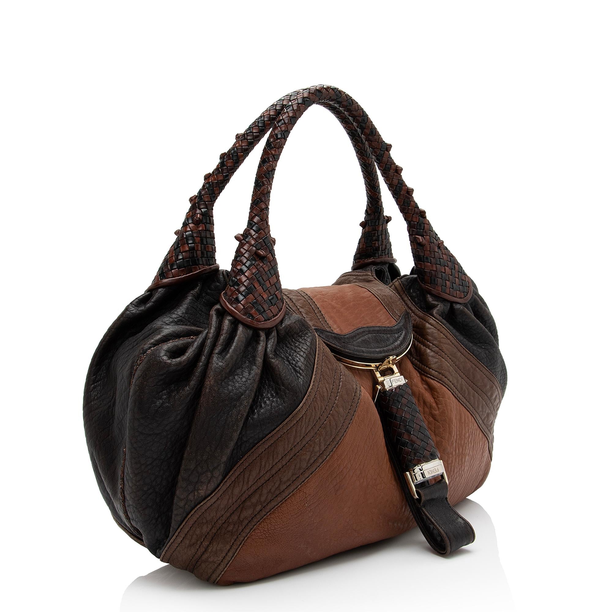 FNDI Leather Spy Satchel (SHF-23172)