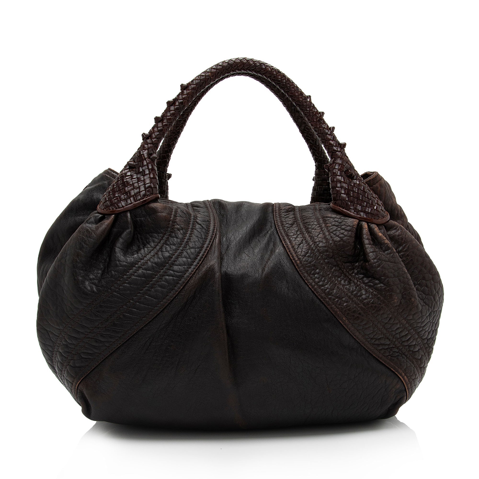 FNDI Leather Spy Satchel (SHF-1314Gg)