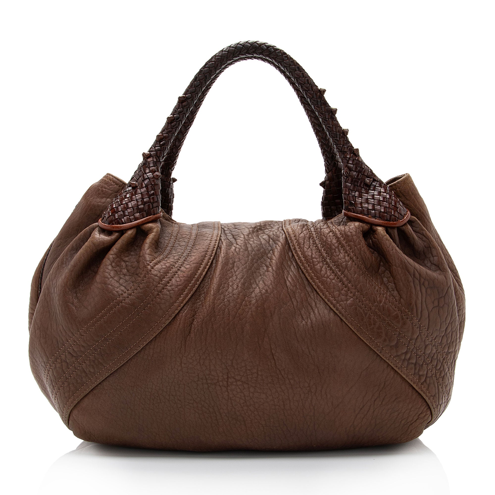 FNDI Leather Spy Satchel (SHF-VaTgXY)