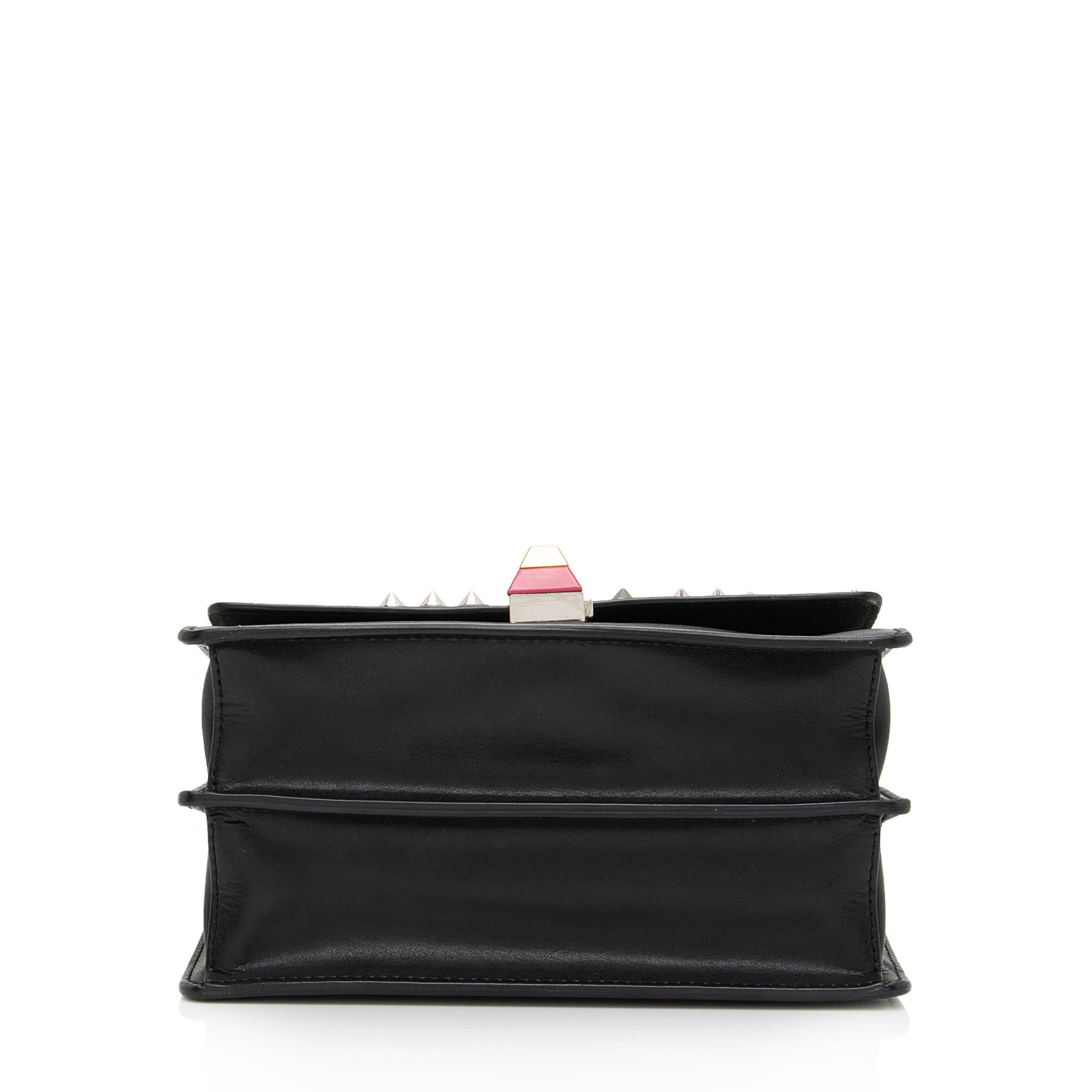 FNDI Leather Studded Kan I Small Shoulder Bag (SHF-HruO3c)