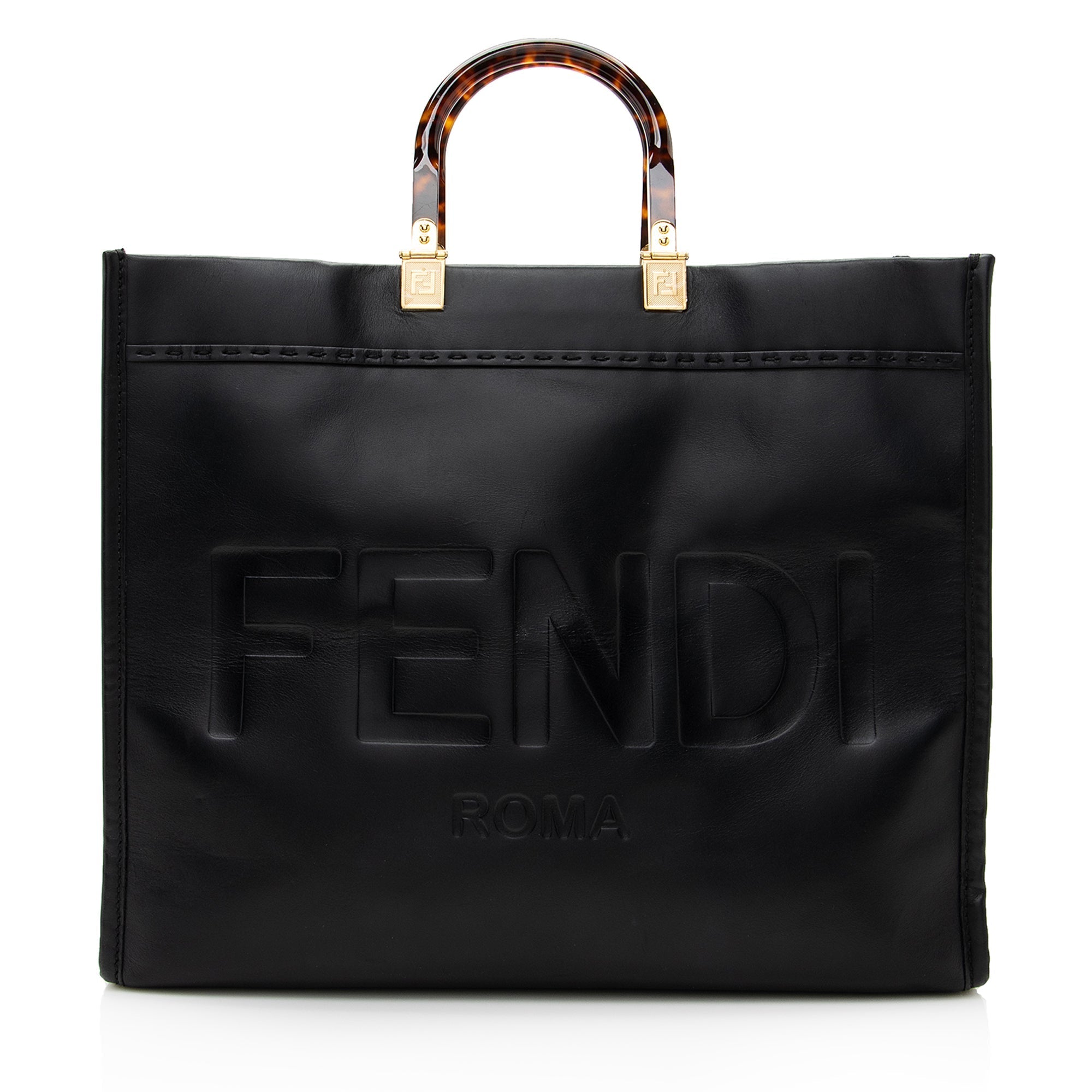 FNDI Leather Sunshine Large Shopper Tote (SHF-22666)