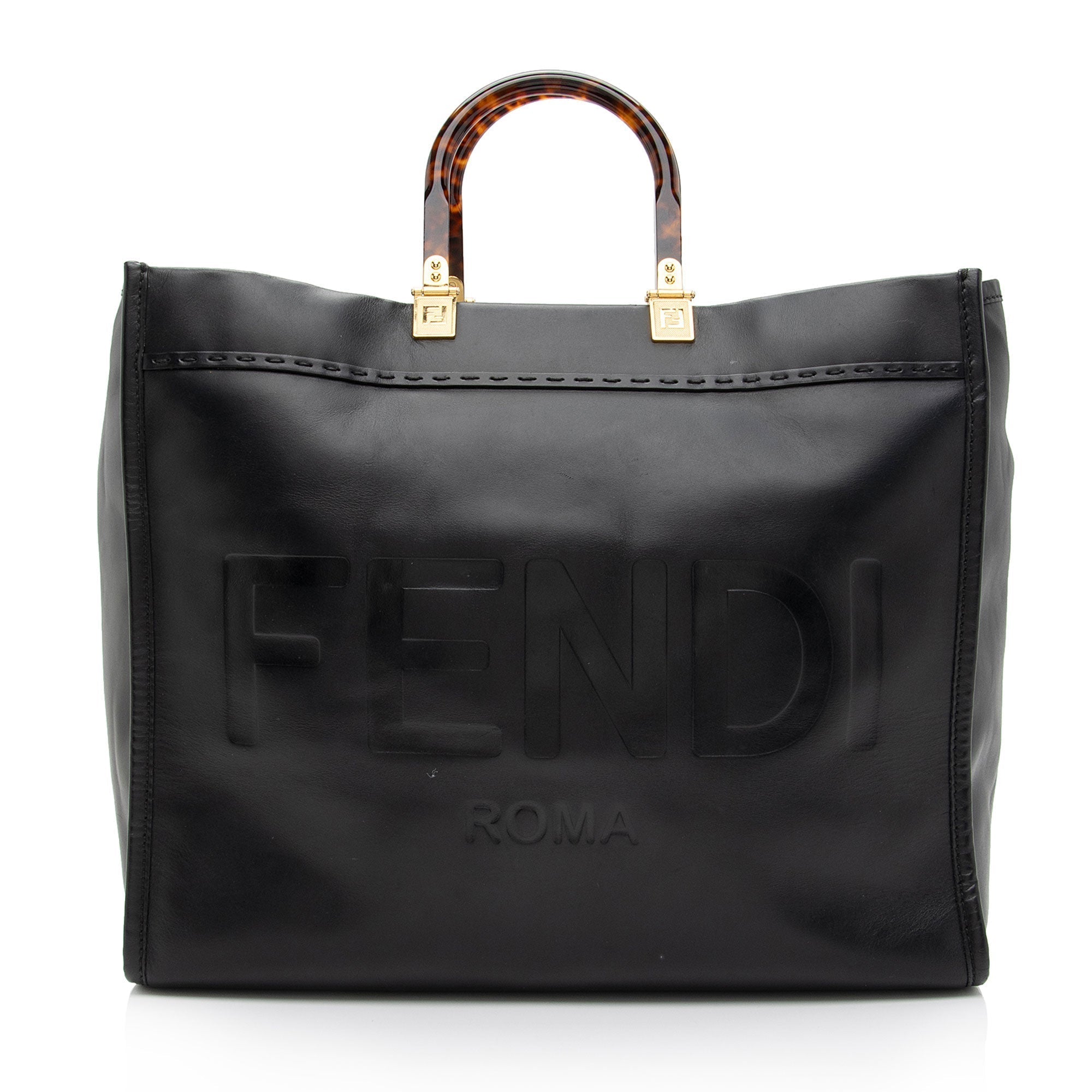 FNDI Leather Sunshine Large Shopper Tote (SHF-DQT17B)