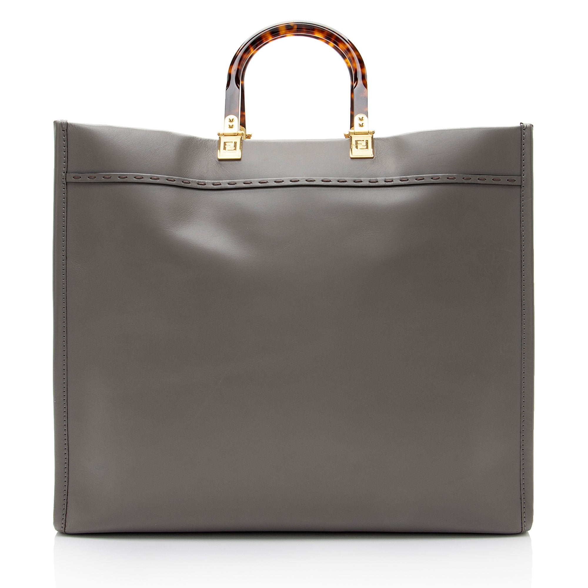 FNDI Leather Sunshine Large Shopper Tote (SHF-V85fxB)
