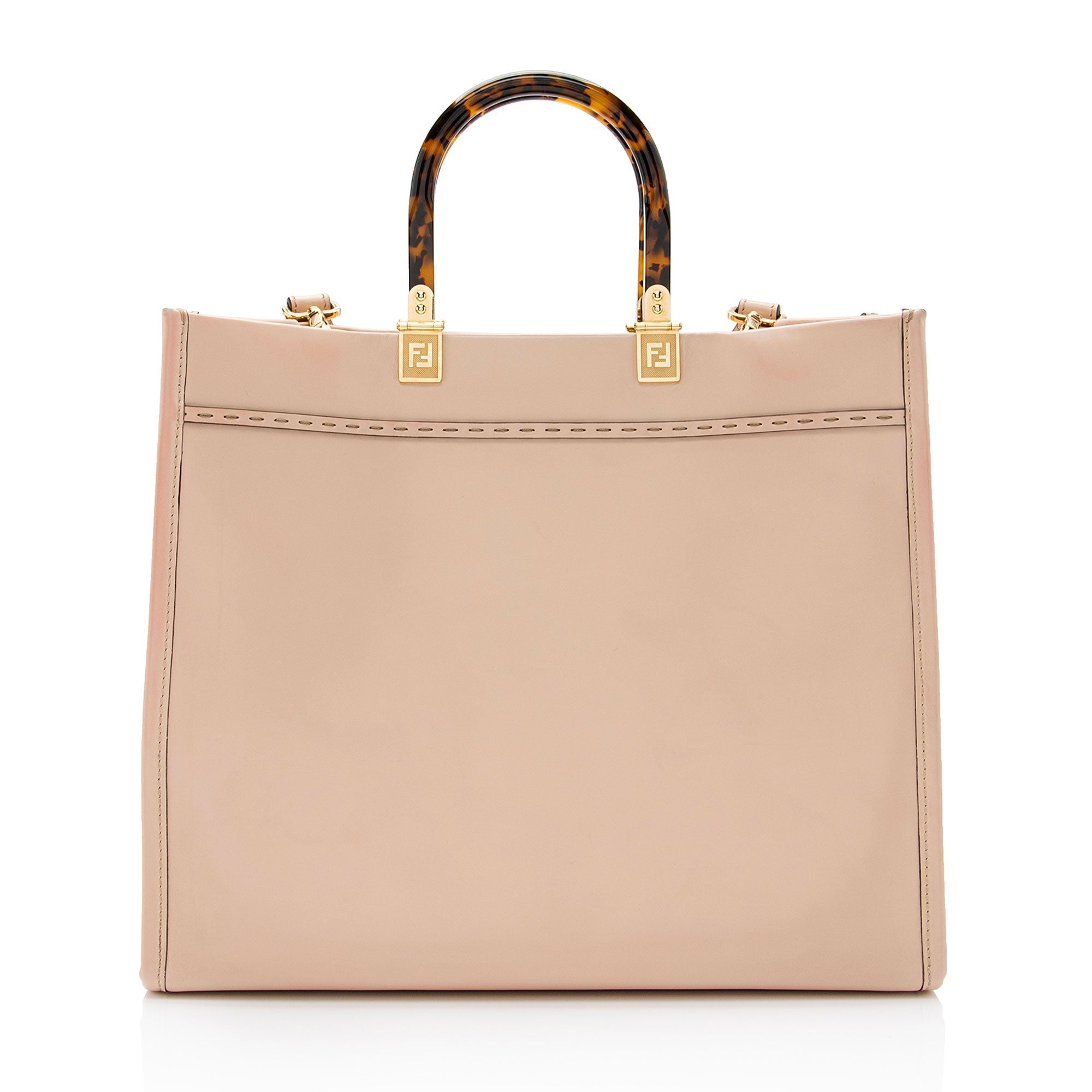 FNDI Leather Sunshine Medium Shopper Tote (SHF-TLlb2r)